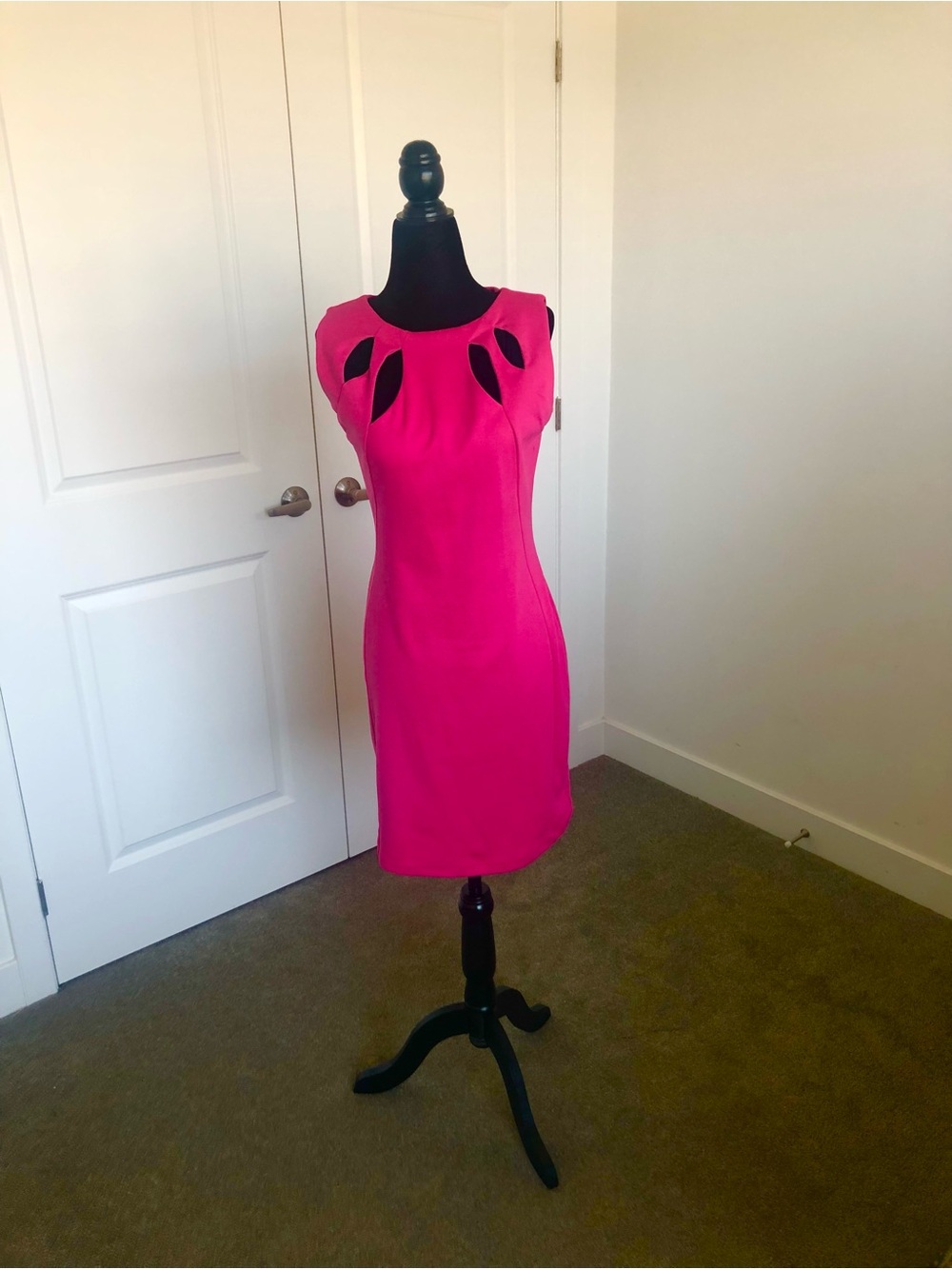 New Jessica Fuchsia Cutout Midi Dress